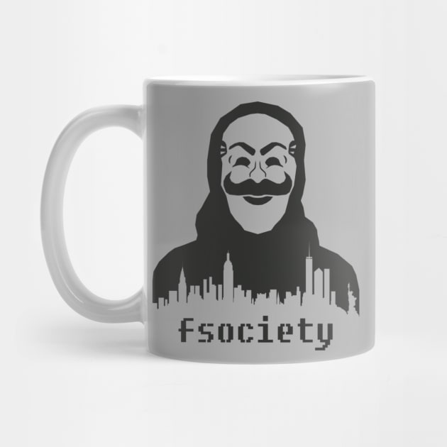 Mr Robot - FSociety - Mask by alcateiaart